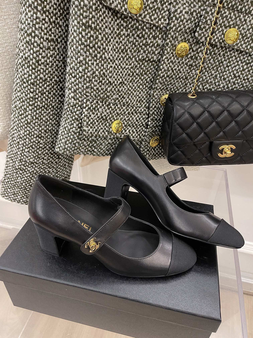 Chanel Sling Back 2.5 Inches Black