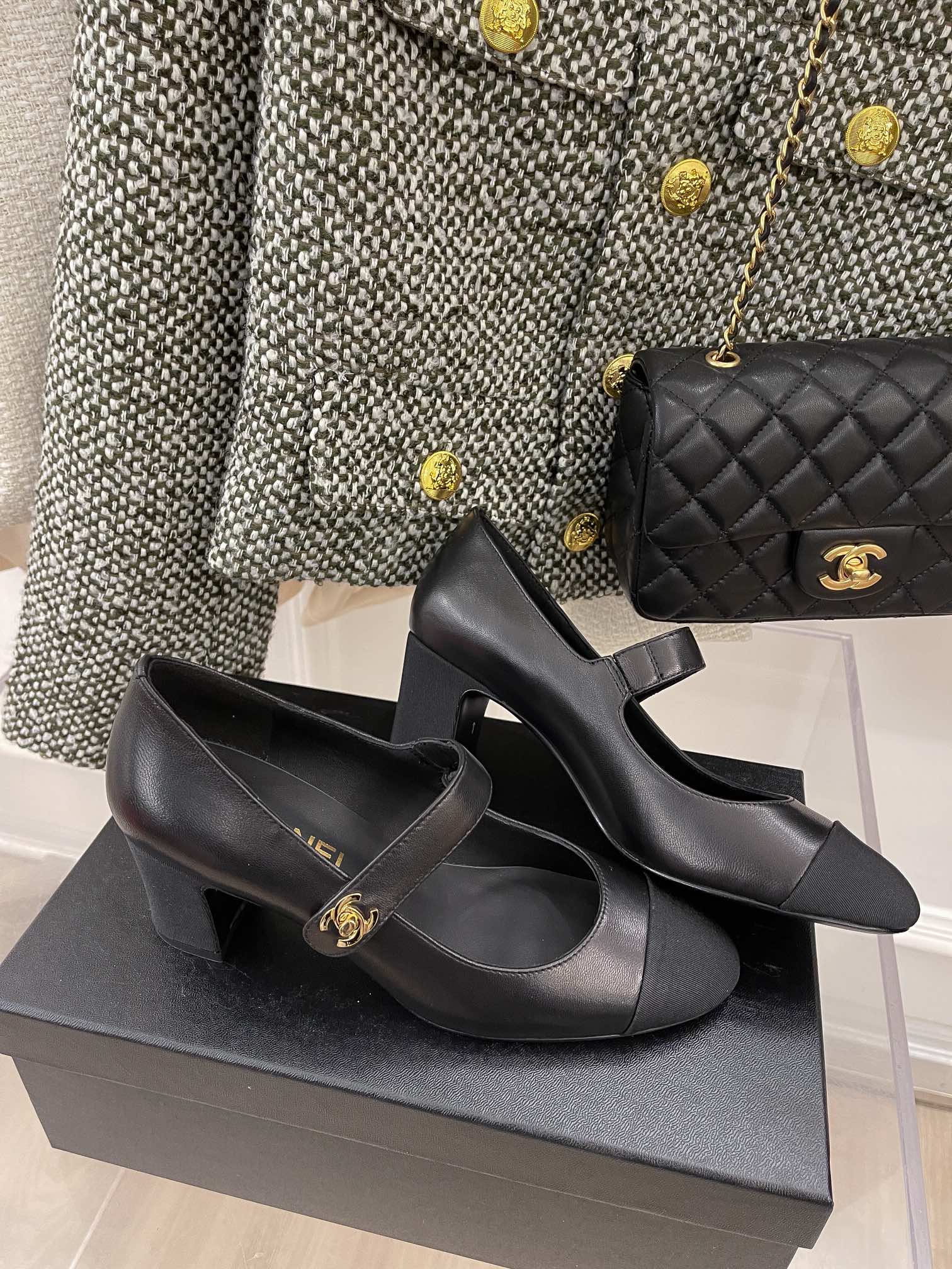 Chanel Sling Back 2.5 Inches Black