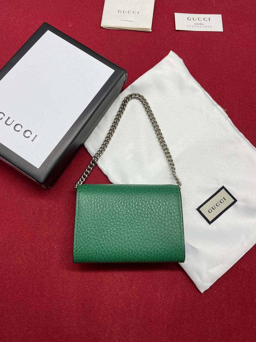 Gucci Green Super Mini Dionysus Chain Bag 11cm