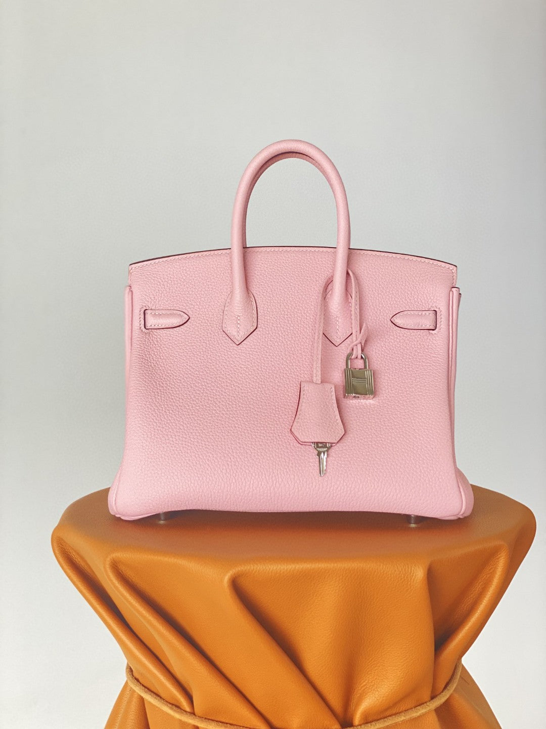 Hermes Birkin 25 Nata Swift Silver Hardware Pink
