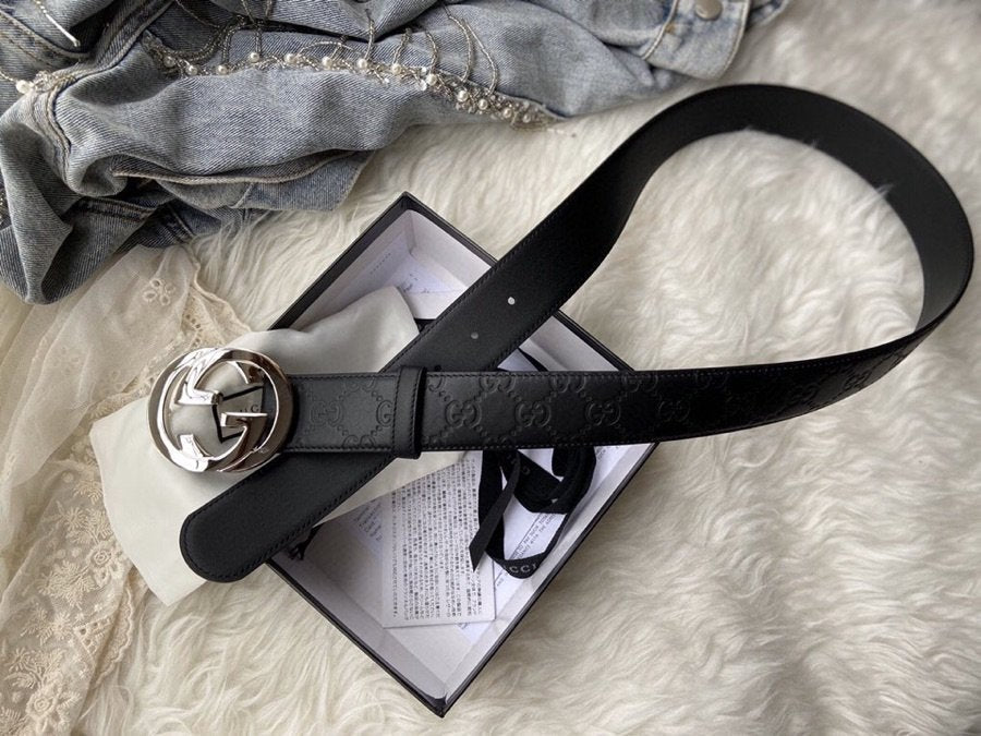 Gucci Belt With Double G Buckle Black