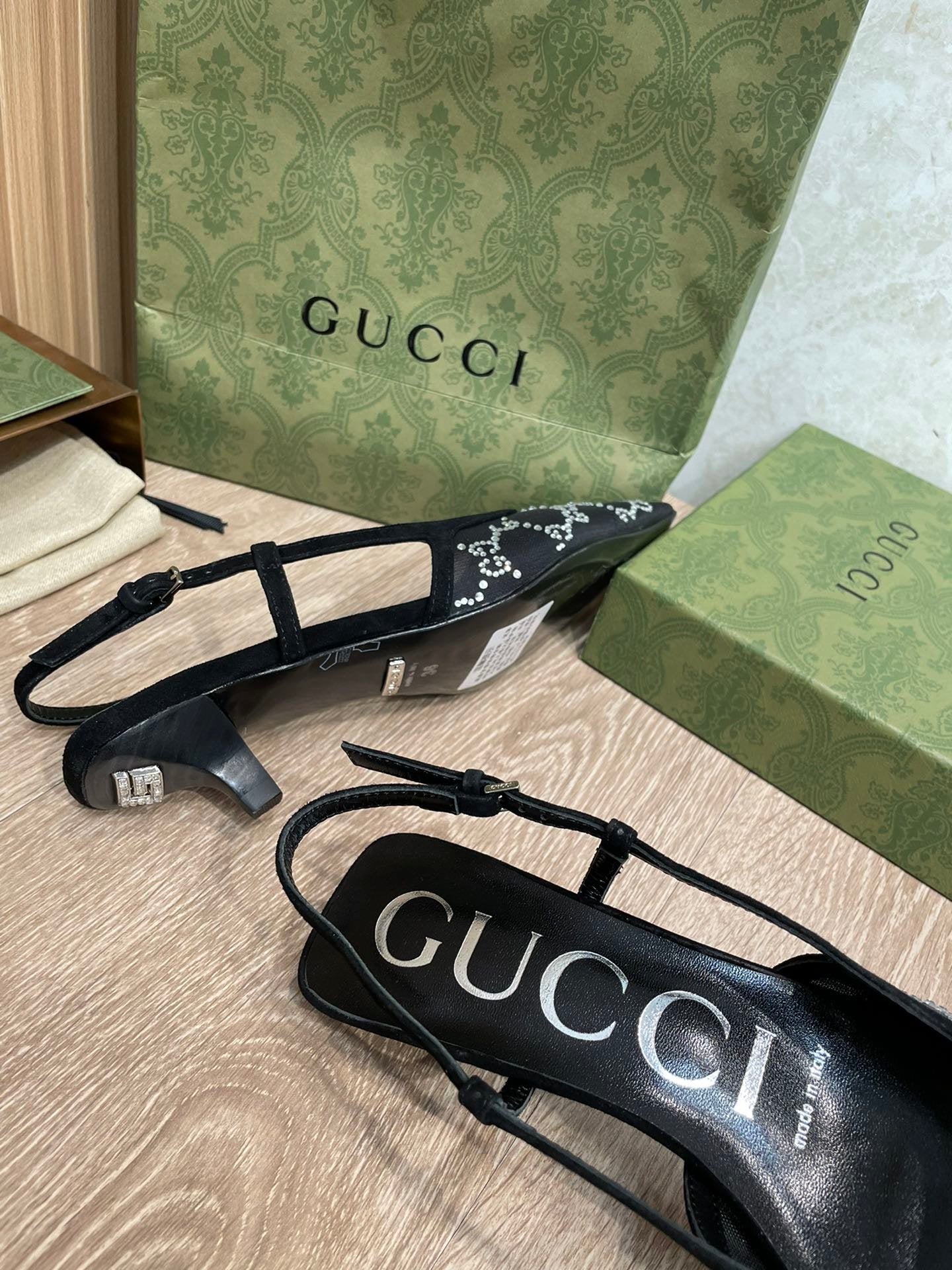 Gucci Balenciaga The Hacker Project Square Knife Pump Black