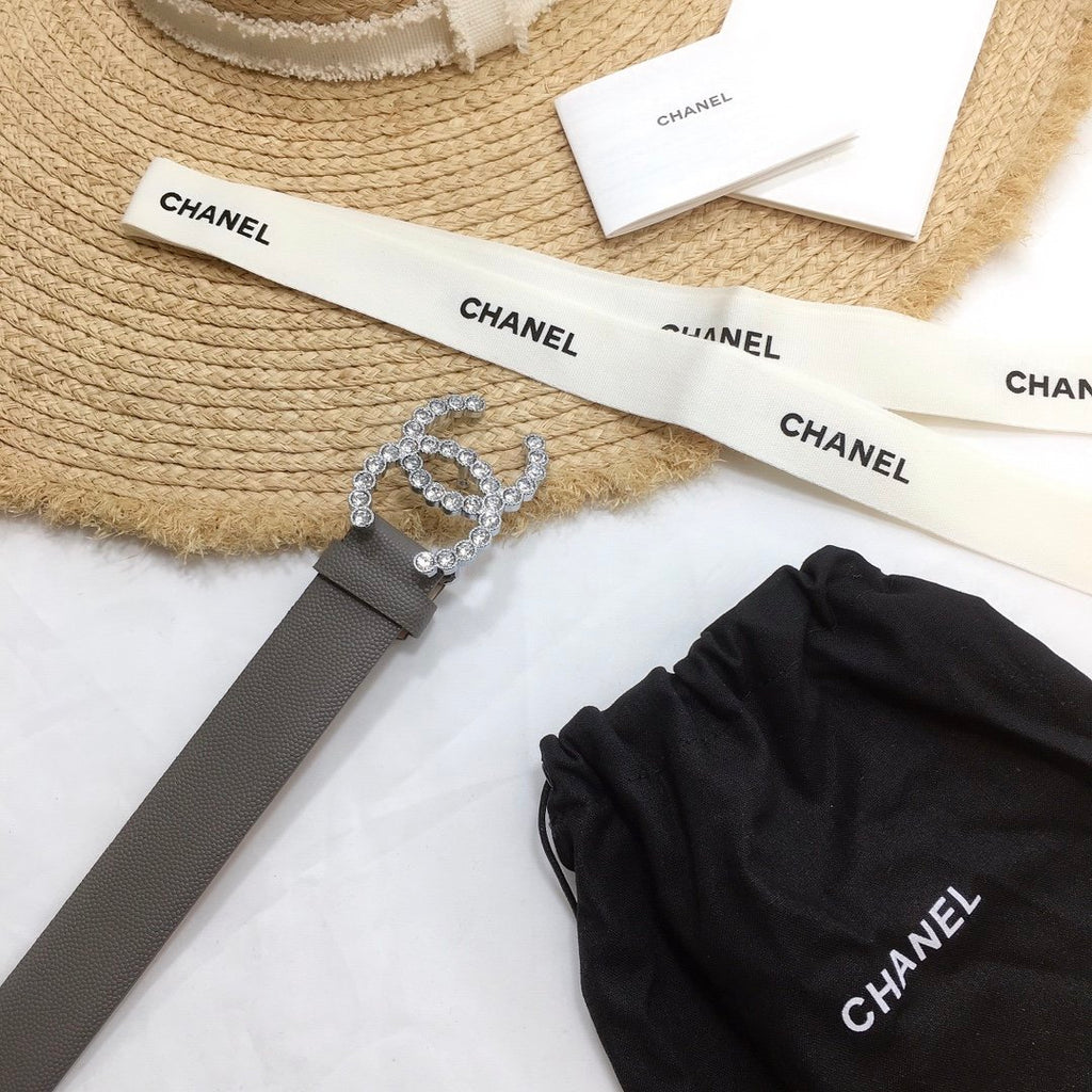 Chanel Belt With Beaded Buckle Green