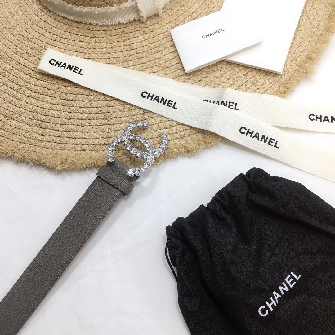 Chanel Belt With Beaded Buckle Green