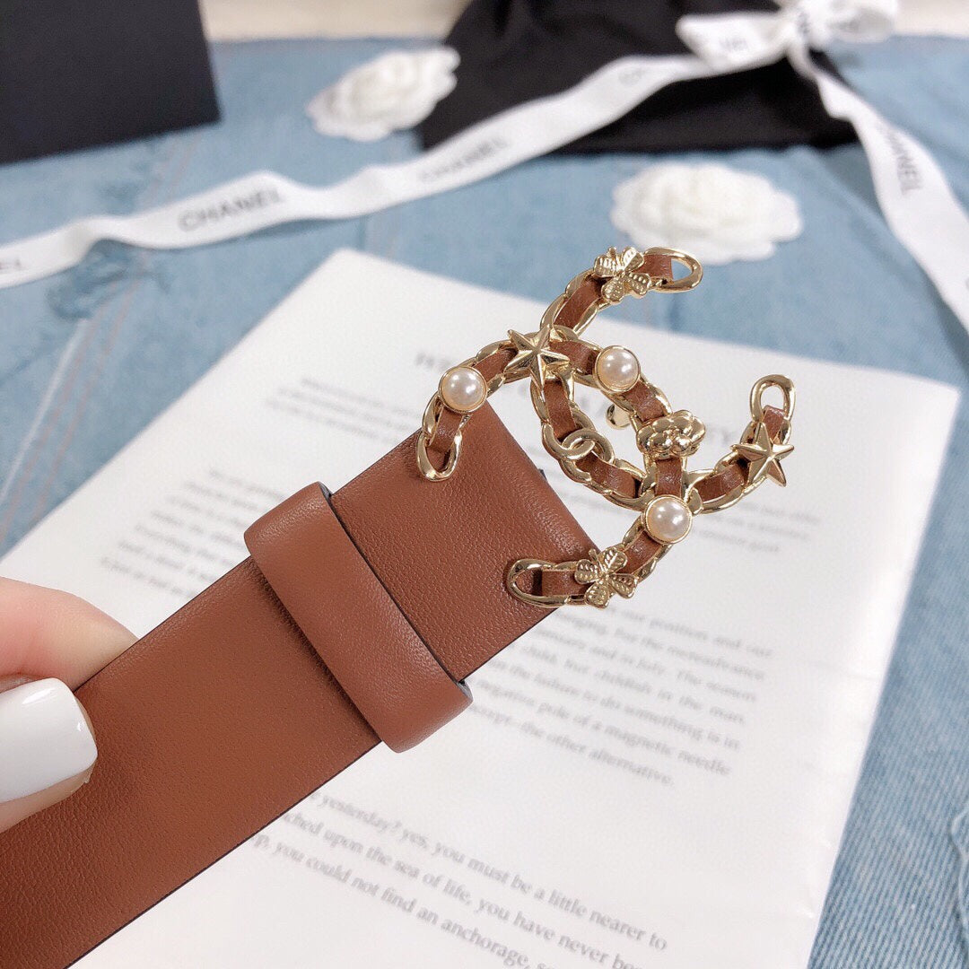 Chanel Belt With Double C Buckle