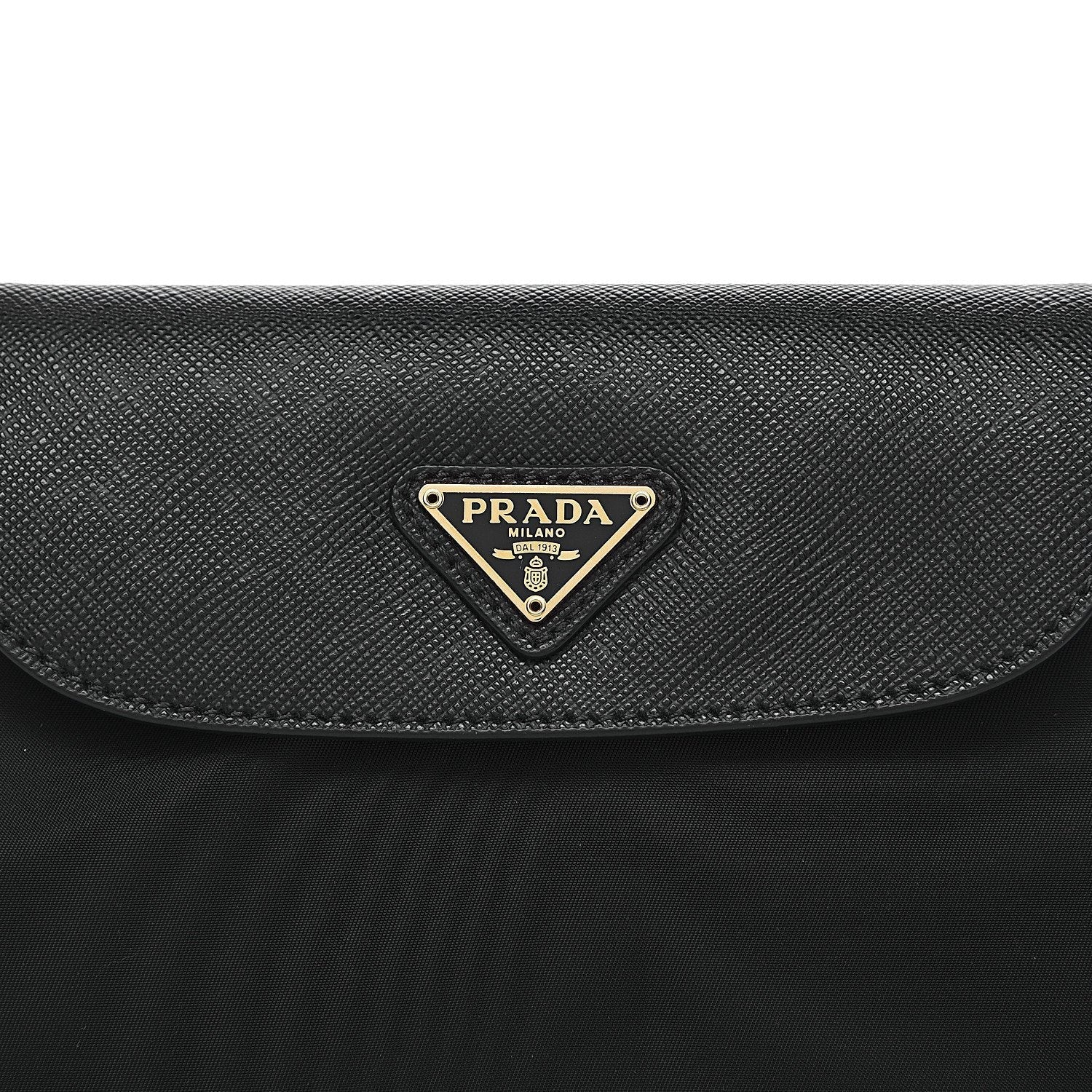 Black Nylon Saffiano Crossbody