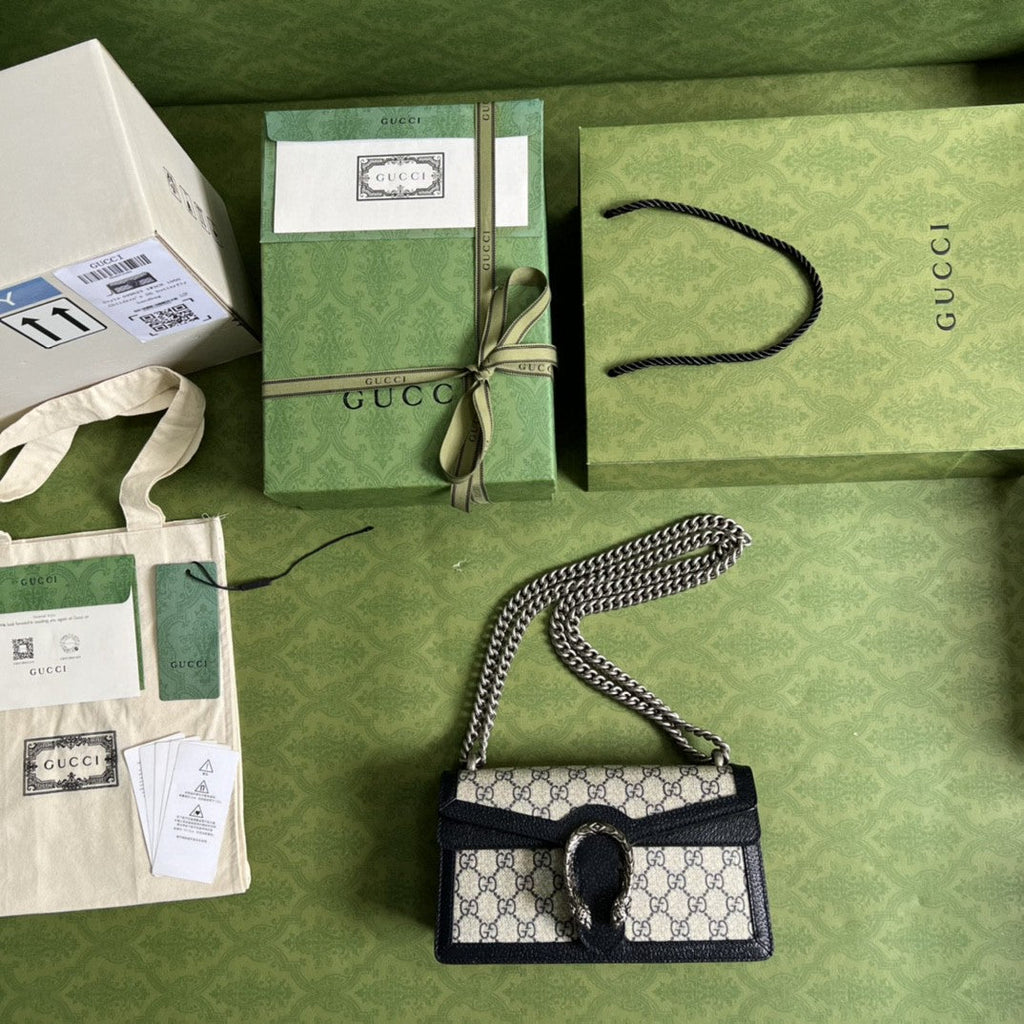 Gucci 499623 Dionysus Small GG Shoulder Bag 25cm Beige