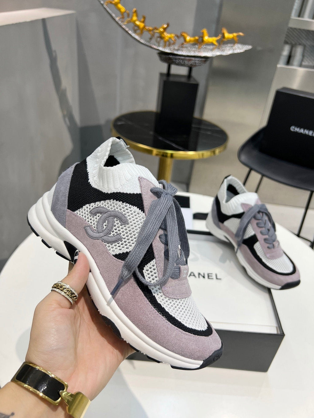 Chanel Trainers Sneakers Purple