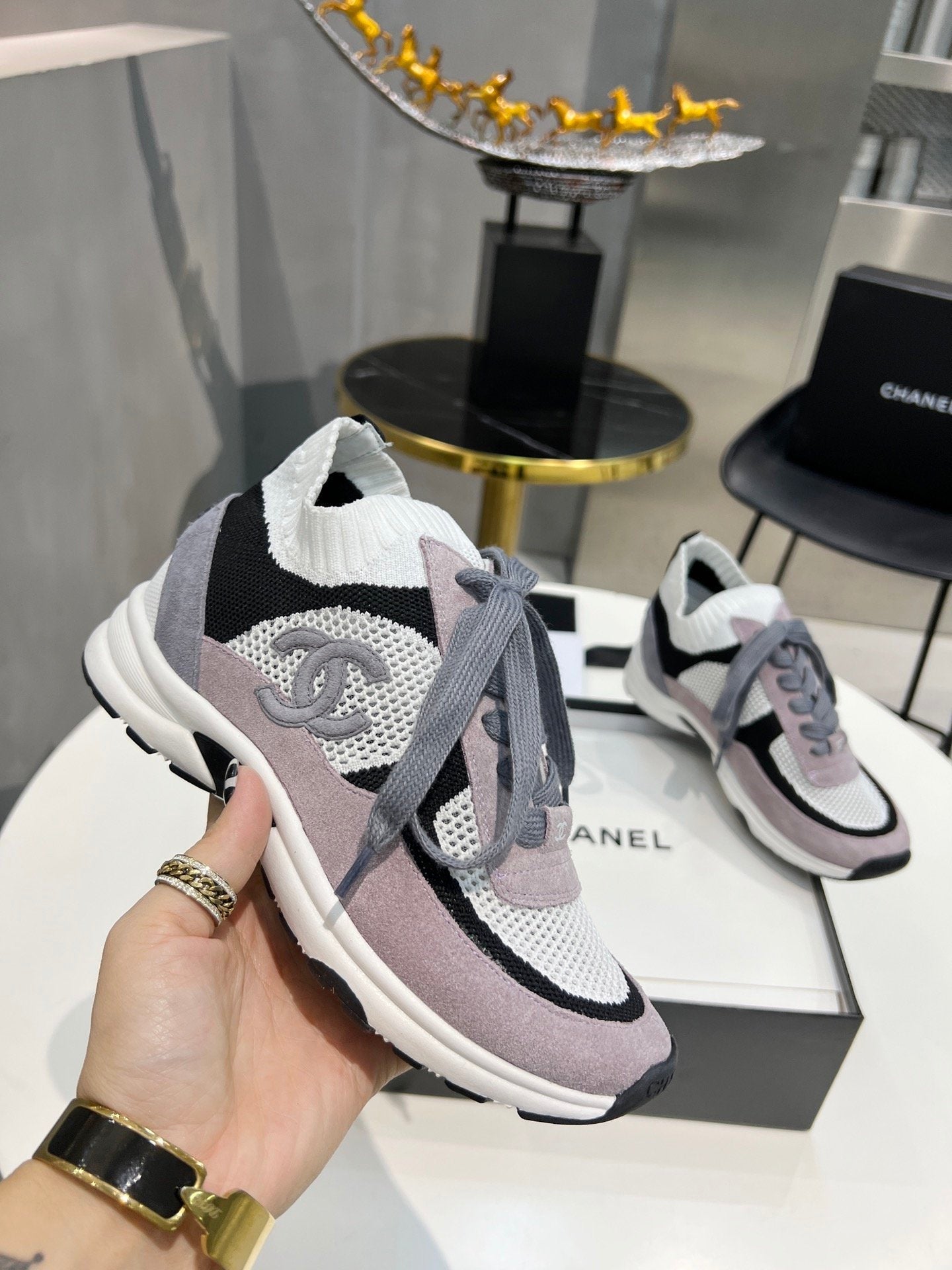 Chanel Trainers Sneakers Purple