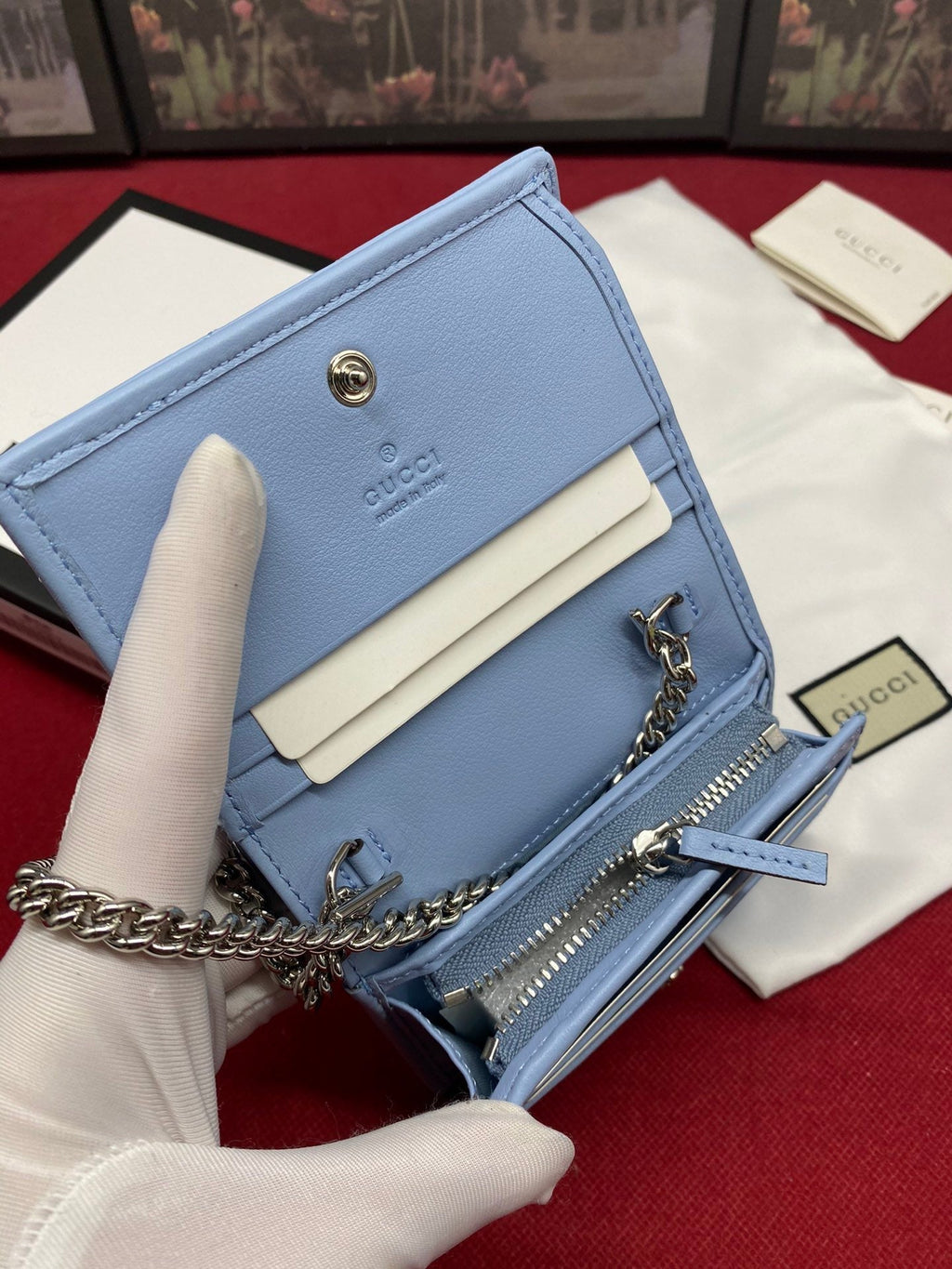 Gucci Blue Crossbody Bag 11cm