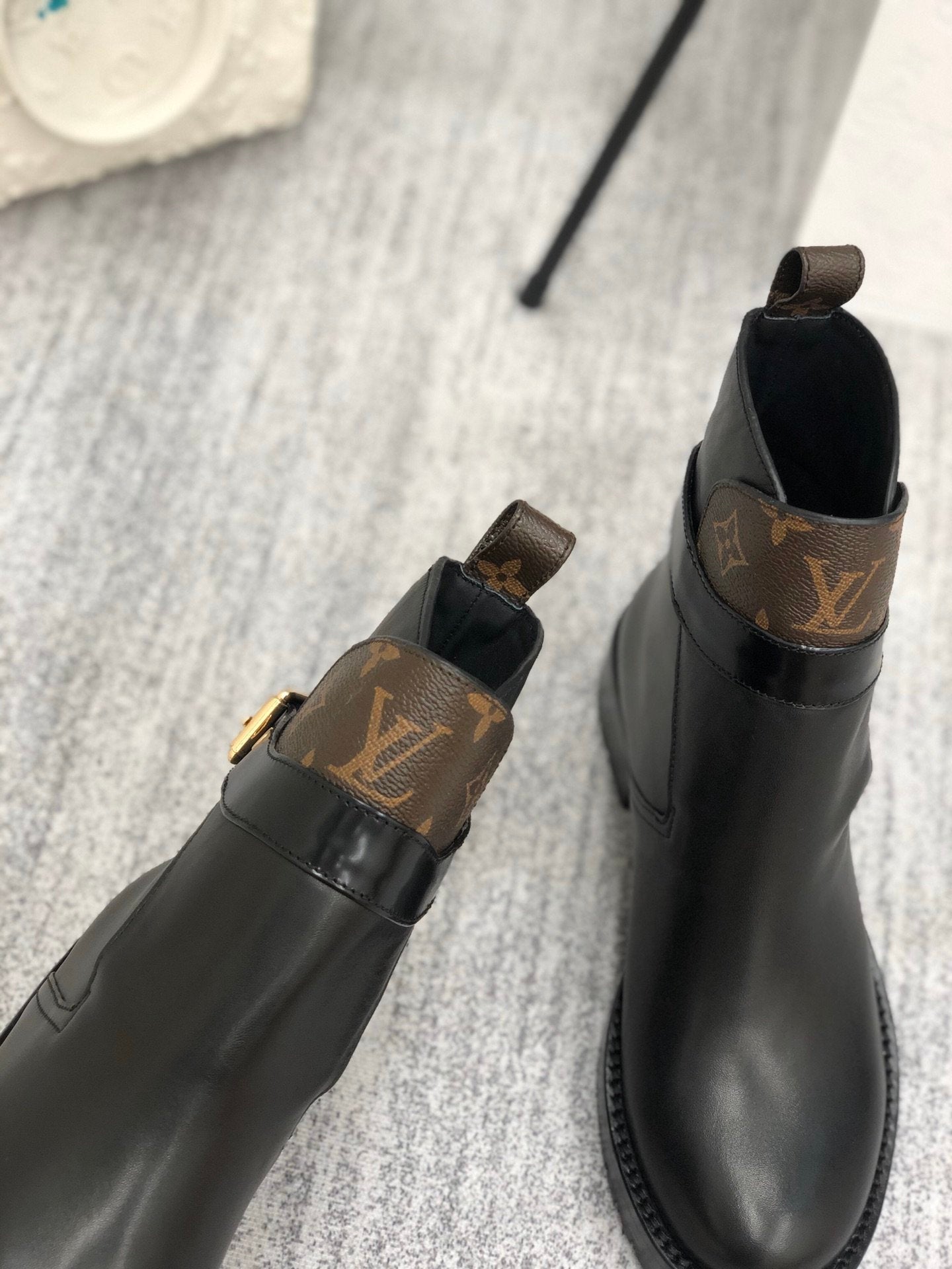 Louis Vuitton Discovery Flat Ankle Boot Black