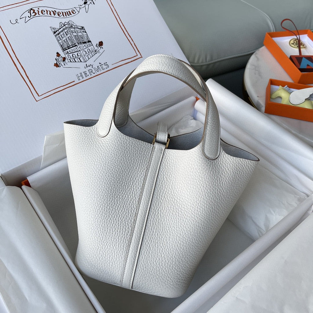Hermes Picotin Lock 18 Bag White