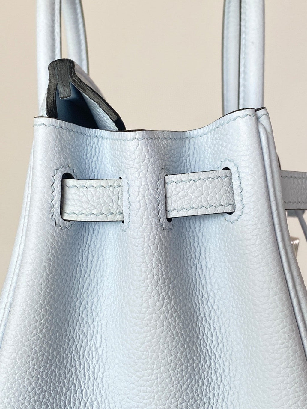 Hermes Birkin 25 Nata Swift Silver Hardware Light Blue