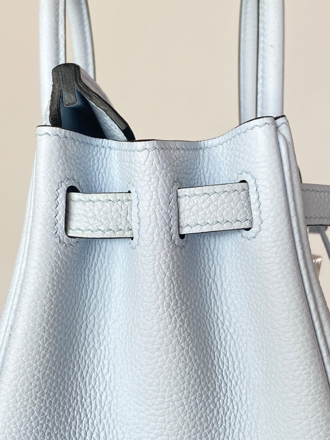 Hermes Birkin 25 Nata Swift Silver Hardware Light Blue
