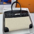 Hermes Birkin 30 Nata Swift Silver Hardware Bi Color