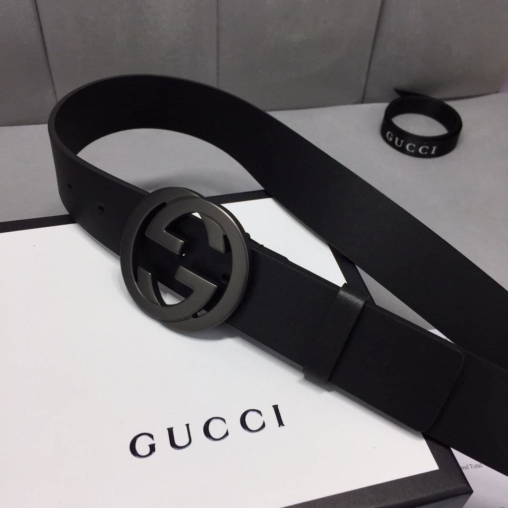 Gucci Belt With Double G Buckle Black