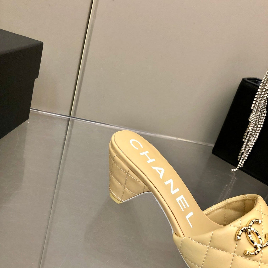 Chanel Mules Beige