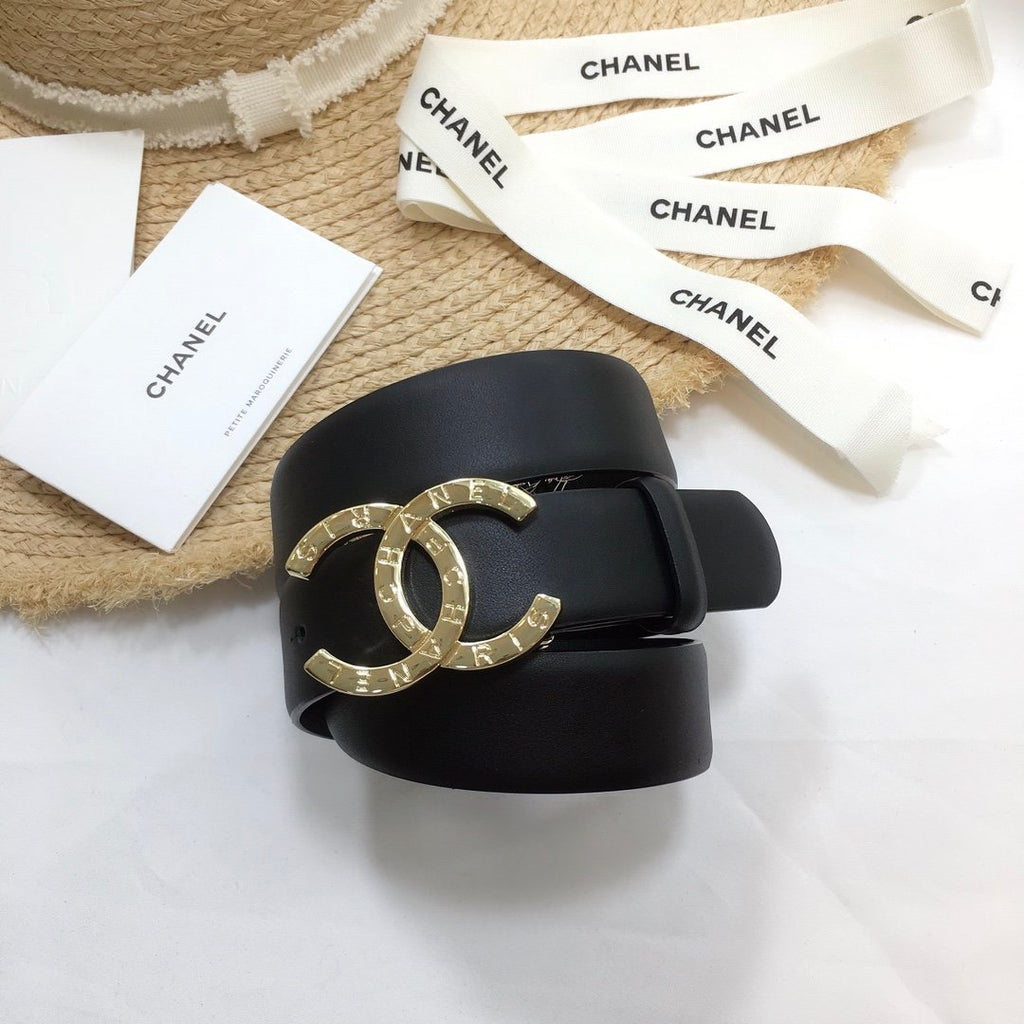 Chanel Belt With Double C Buckle Black
