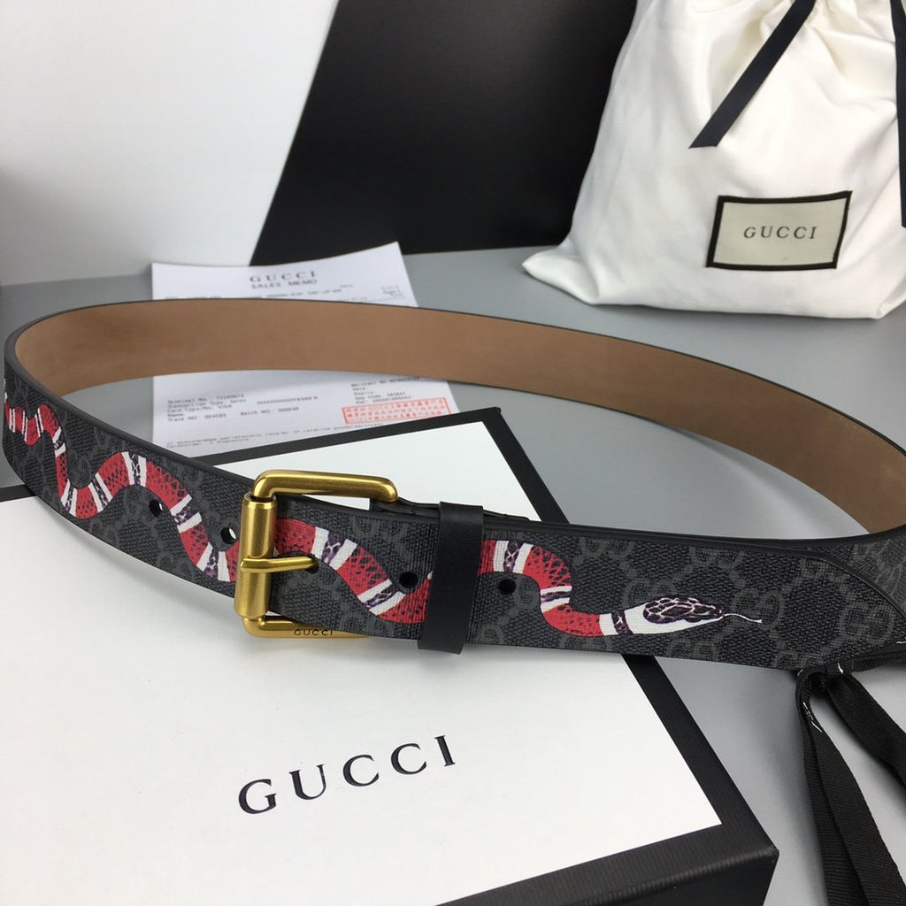 Gucci Belt With Square Buckle Black