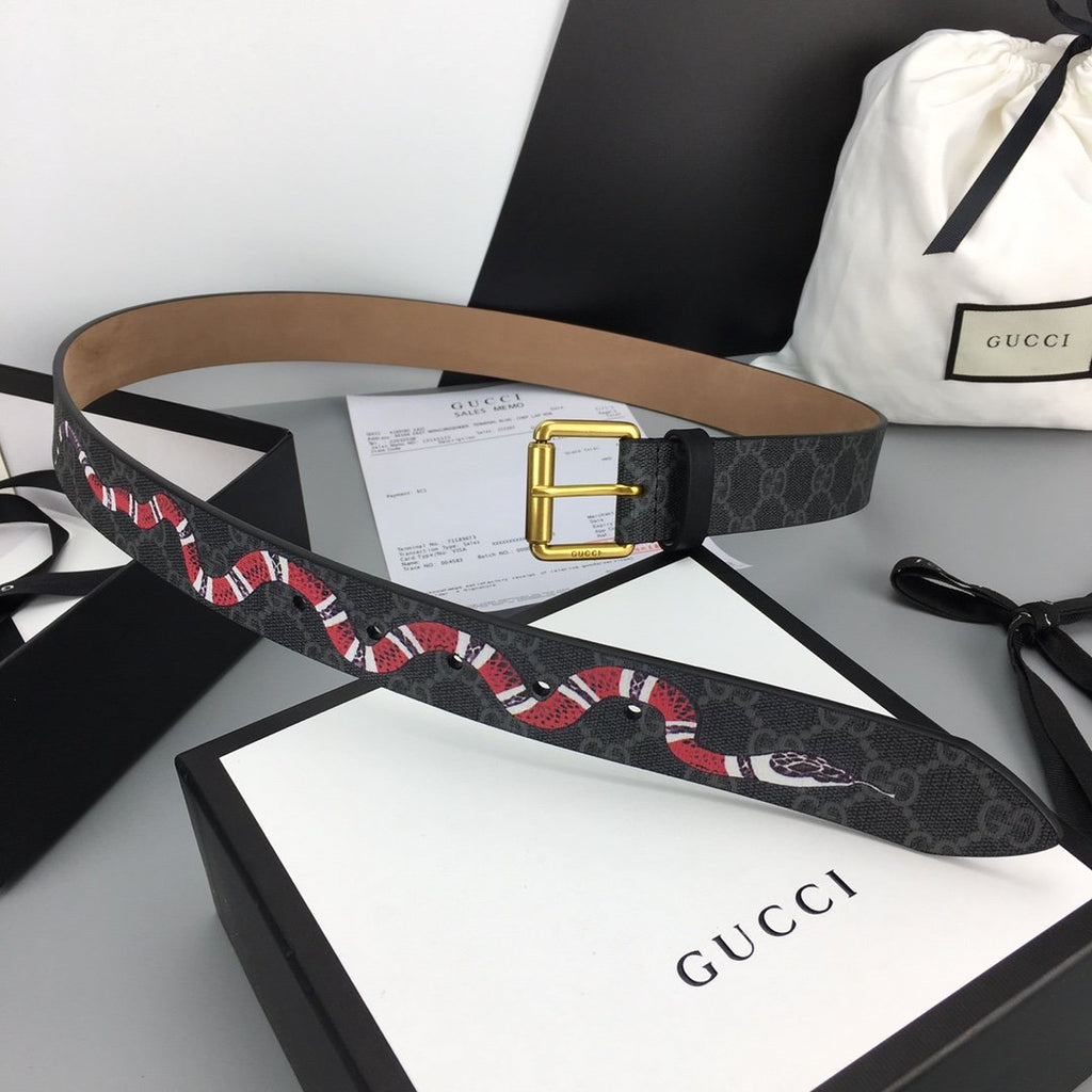 Gucci Belt With Square Buckle Black