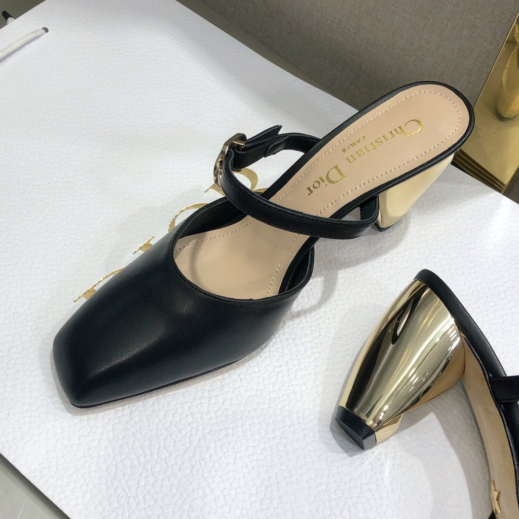 Dior Rhodes Heeled Mule Black