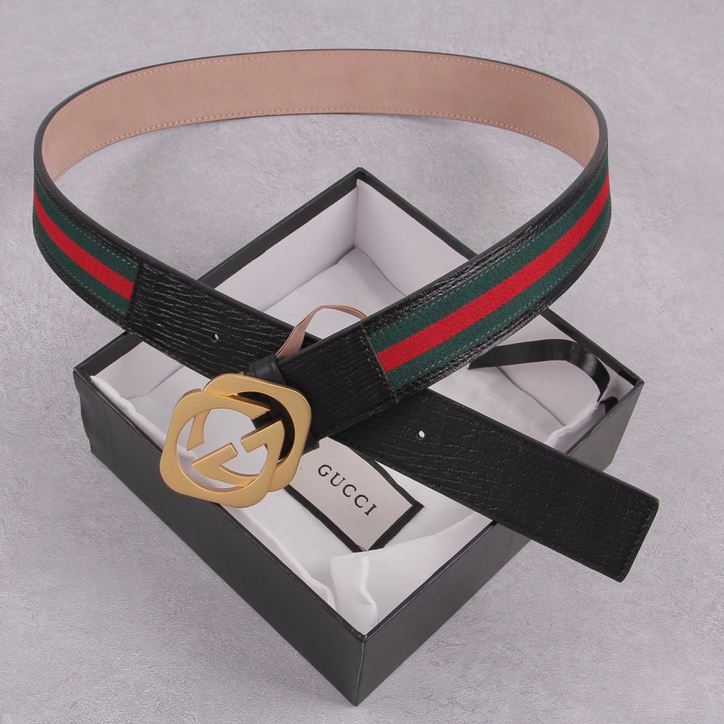 Gucci Belt With Double G Buckle Black
