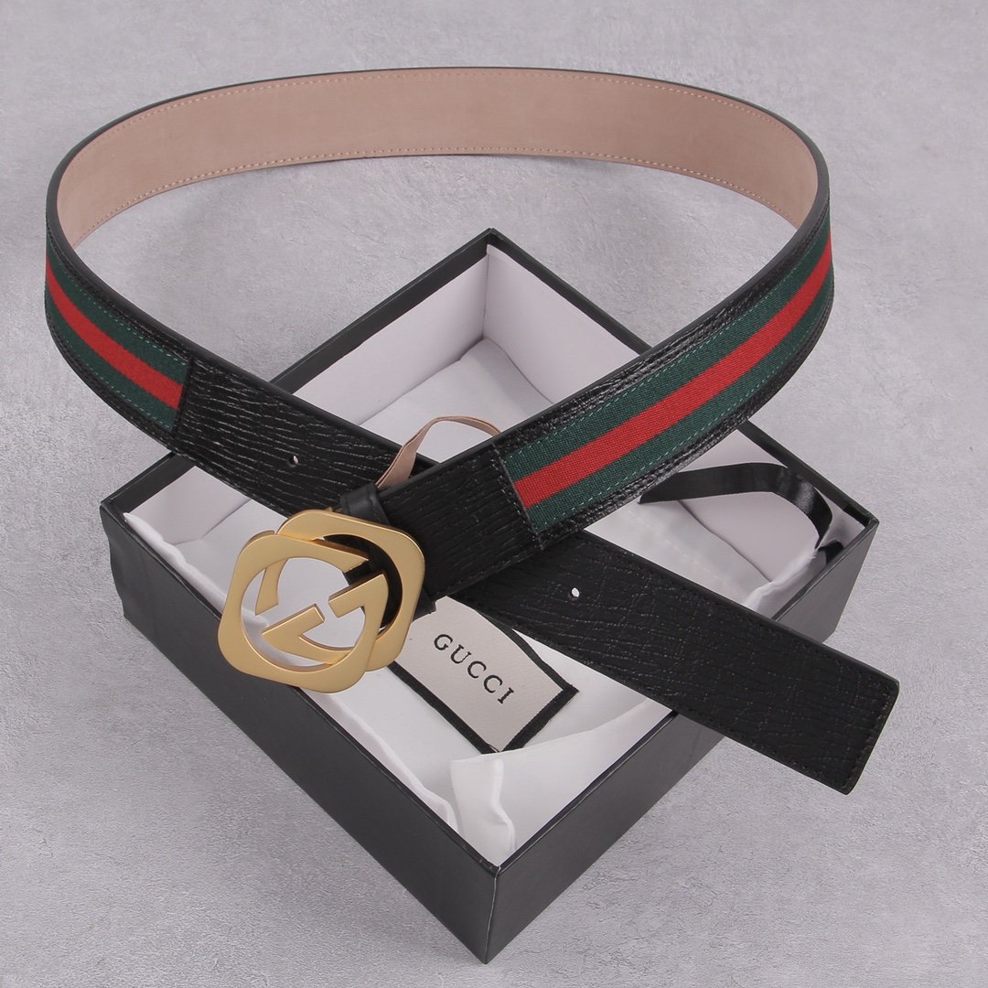 Gucci Belt With Double G Buckle Black