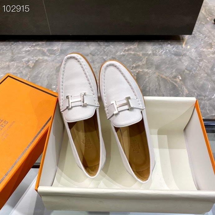 Hermes Paris Loafer White
