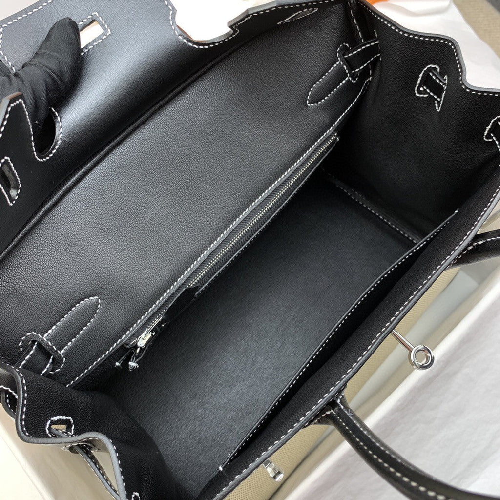 Hermes Birkin 30 Nata Swift Silver Hardware Bi Color