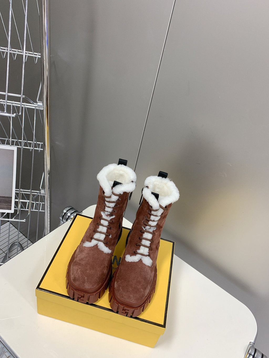 Fendi Signature Boots Brown