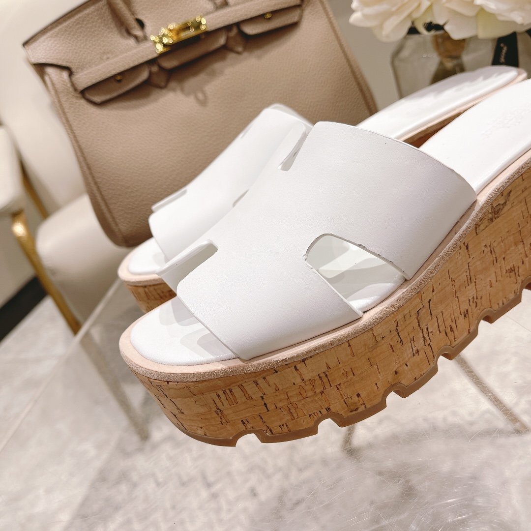 Hermes Eze 30 Sandal White