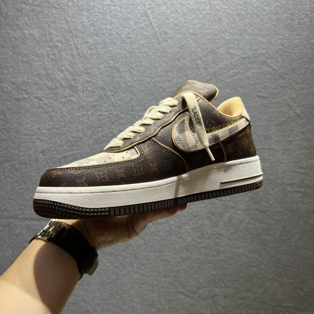 Louis Vuitton x Off-White x Nike Air Force 1 Brown