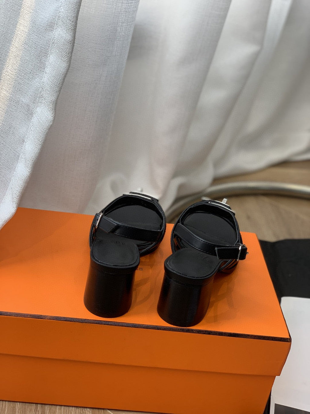 Hermes Eve 60 Sandal Black
