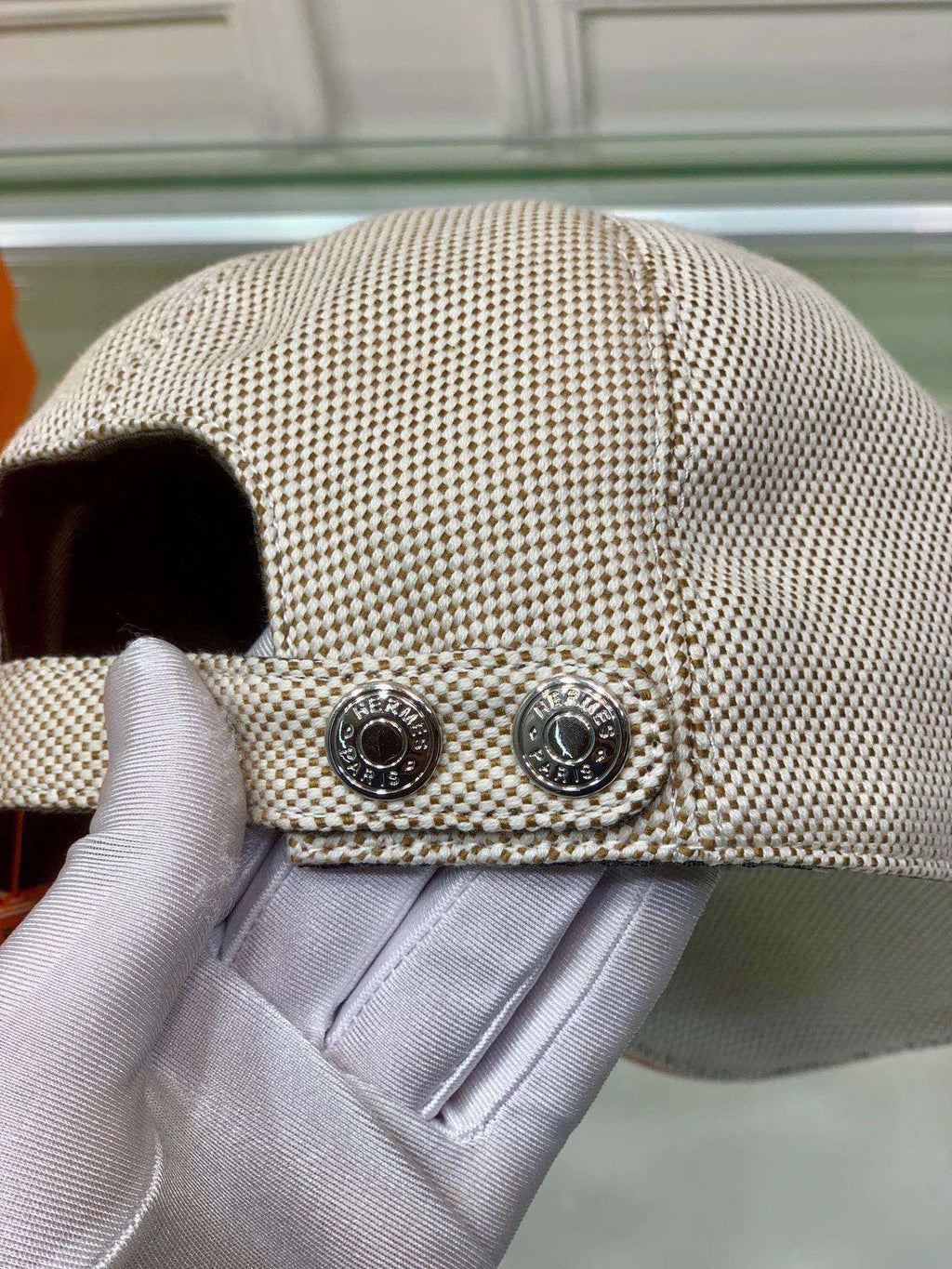Hermes Davis H Primavera Cap Beige