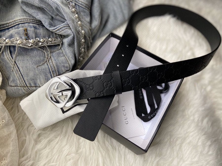Gucci Belt With Double G Buckle Black