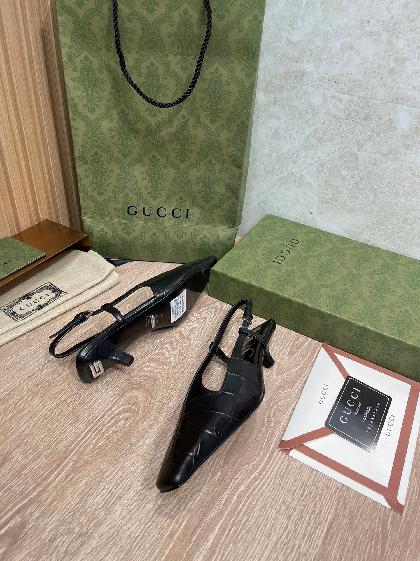 Gucci Slingback Pumps Black