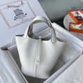 Hermes Picotin Lock 18 Bag White