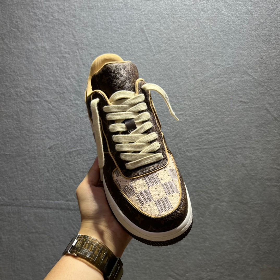 Louis Vuitton x Off-White x Nike Air Force 1 Brown