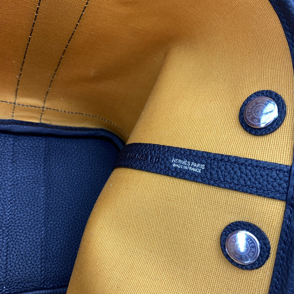 Hermes Canvas Garden Party 36cm Bag Yellow