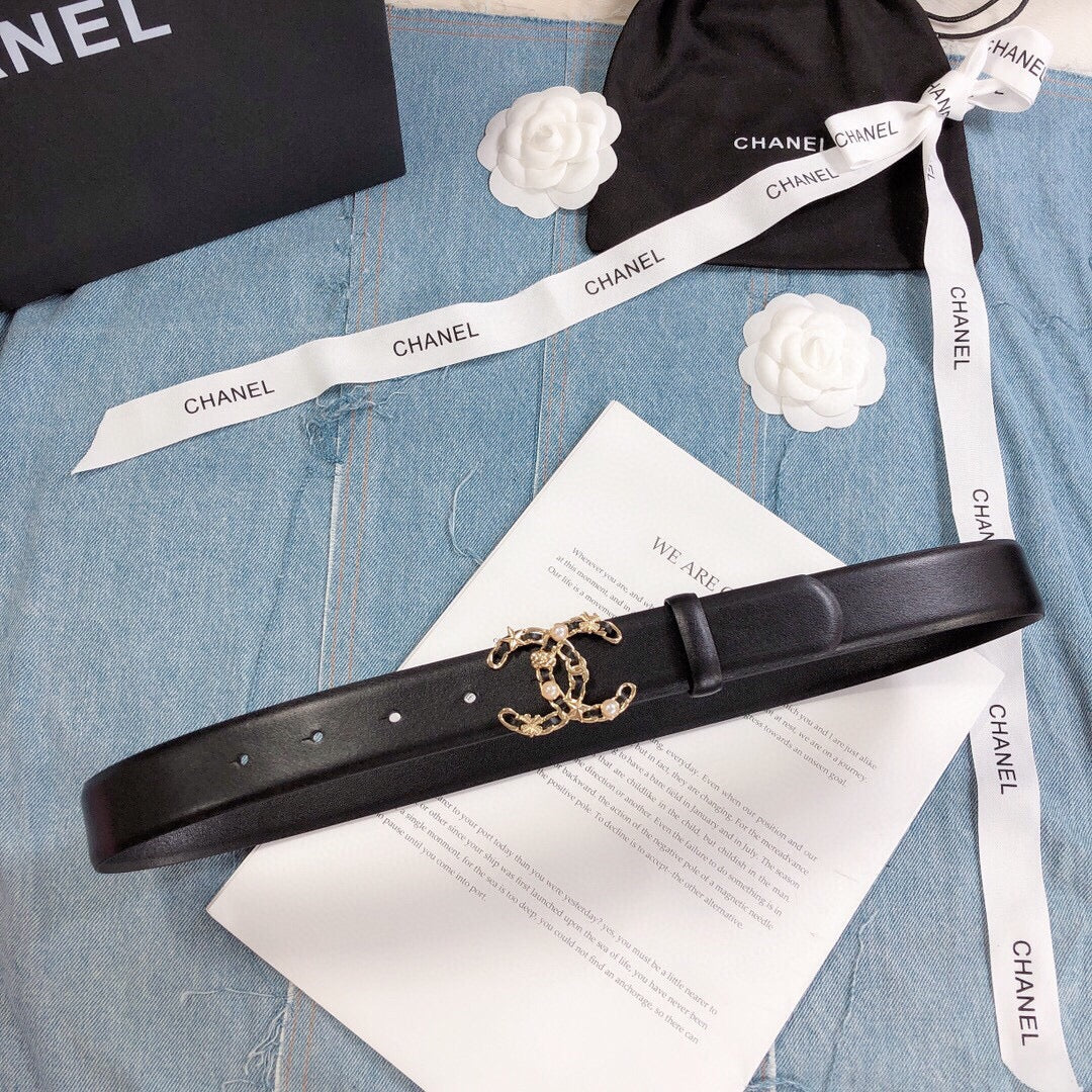 Chanel Belt With Double C Buckle