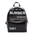 Coated Canvas Horseferry Print Backpack Black