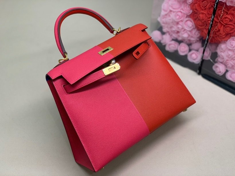 Hermes Epson Bi Color Custom 28cm Red/Pink