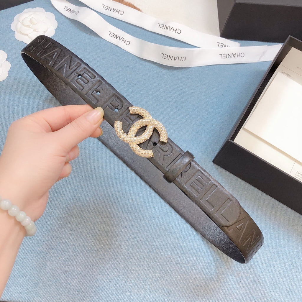 Chanel Belt With Beaded Buckle Brown