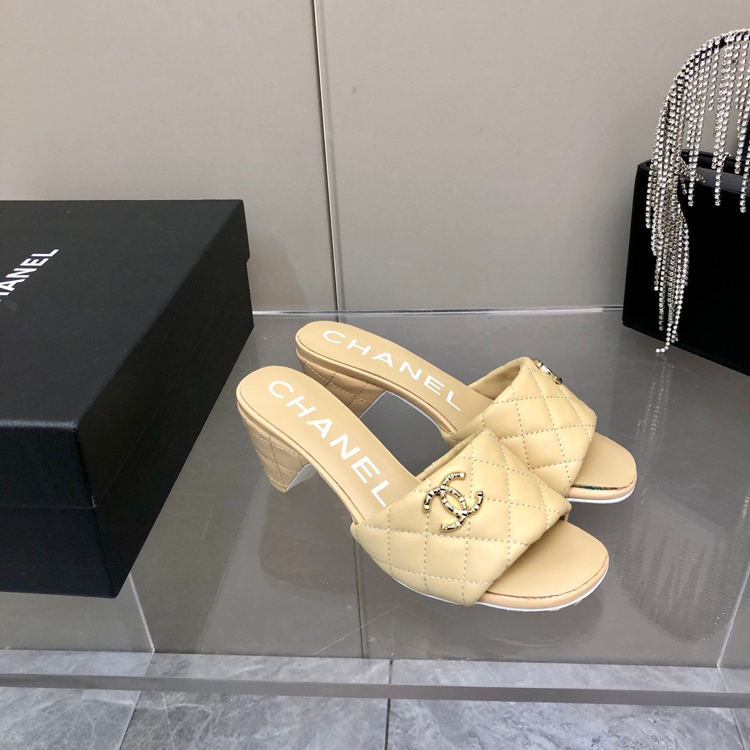 Chanel Mules Beige