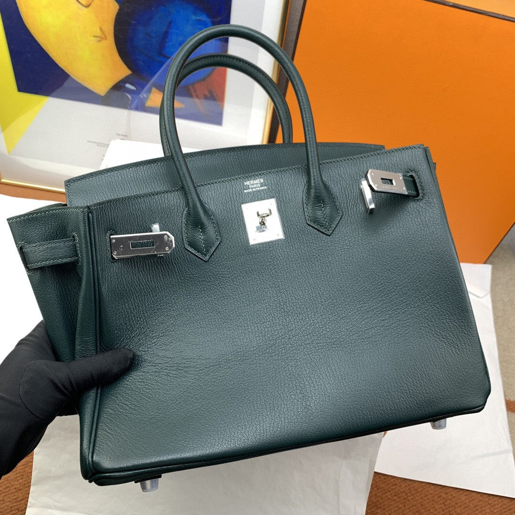 Hermes Birkin 30 Nata Swift Silver