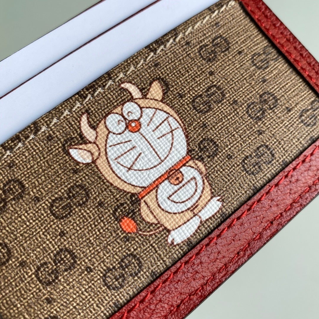 Gucci Doraemon Brown Wallet 10cm