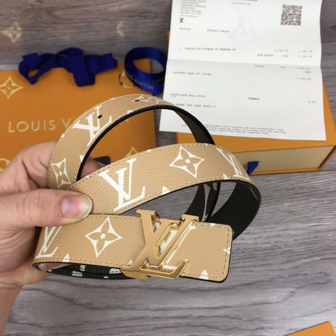 Louis Vuitton LV Initiales Belt Green