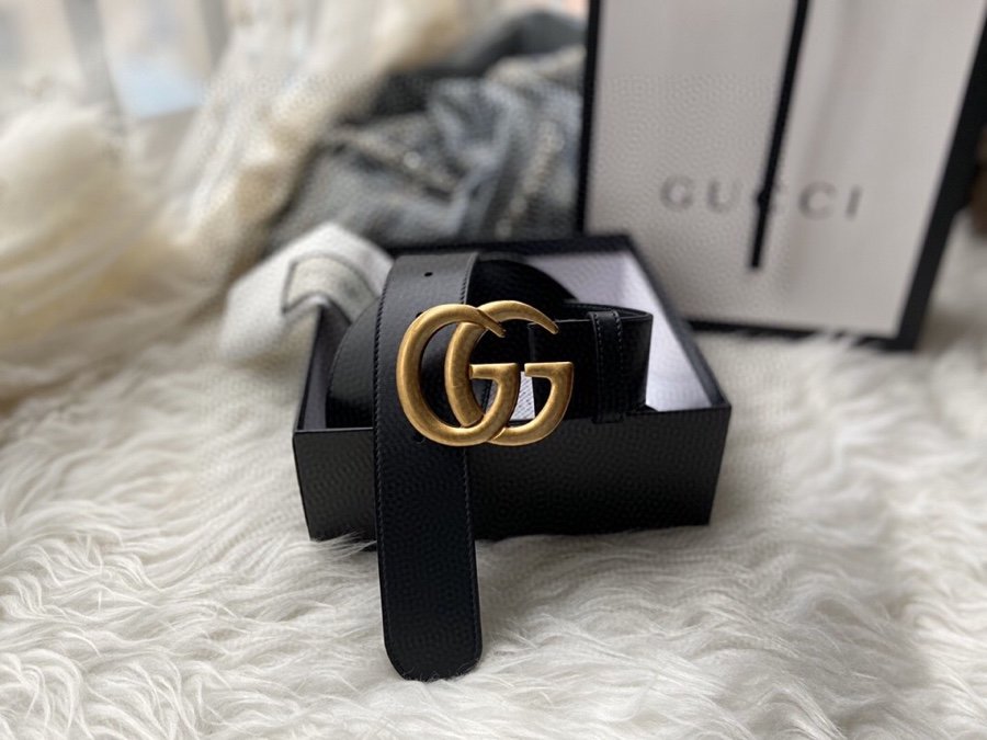 Gucci Belt With Double G Buckle Black
