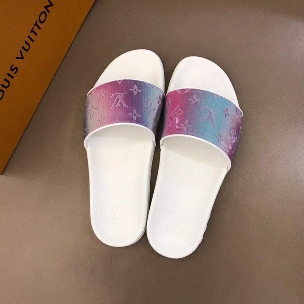 Louis Vuitton Mens Sandals Monogram Hologram Canvas Spring/Summer Collection, White