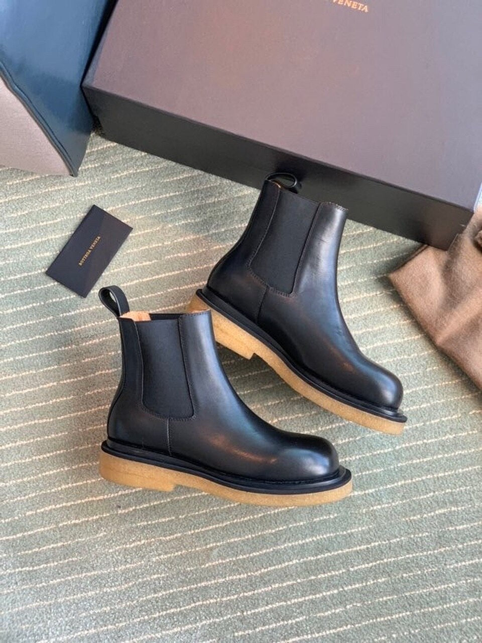 Bottega Veneta Mid Calf Booties Calfskin Leather Fall/Winter 2020 Collection, Black